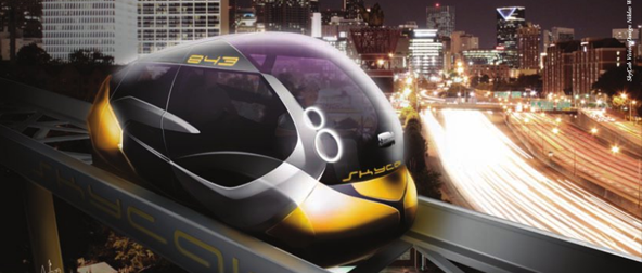 SkyCab at night